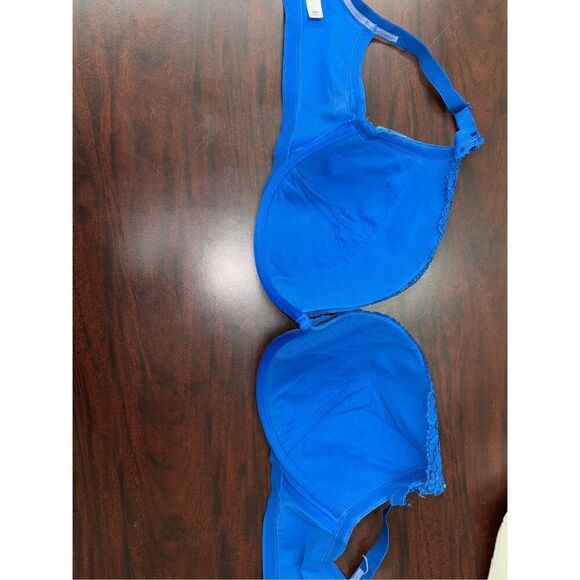 Cacique Blue and Green Lace Bra Size 44DD - Picture 4 of 6